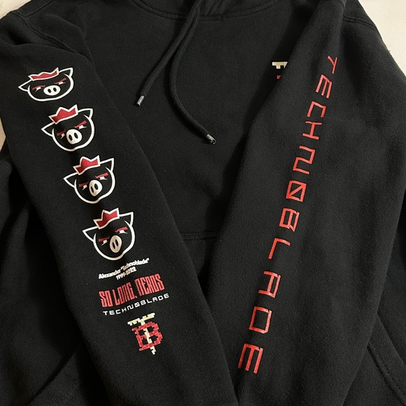 Vaulted Official Memorial Technoblade Graphic Hoodie - Black mens size M (G47) - Picture 6 of 6